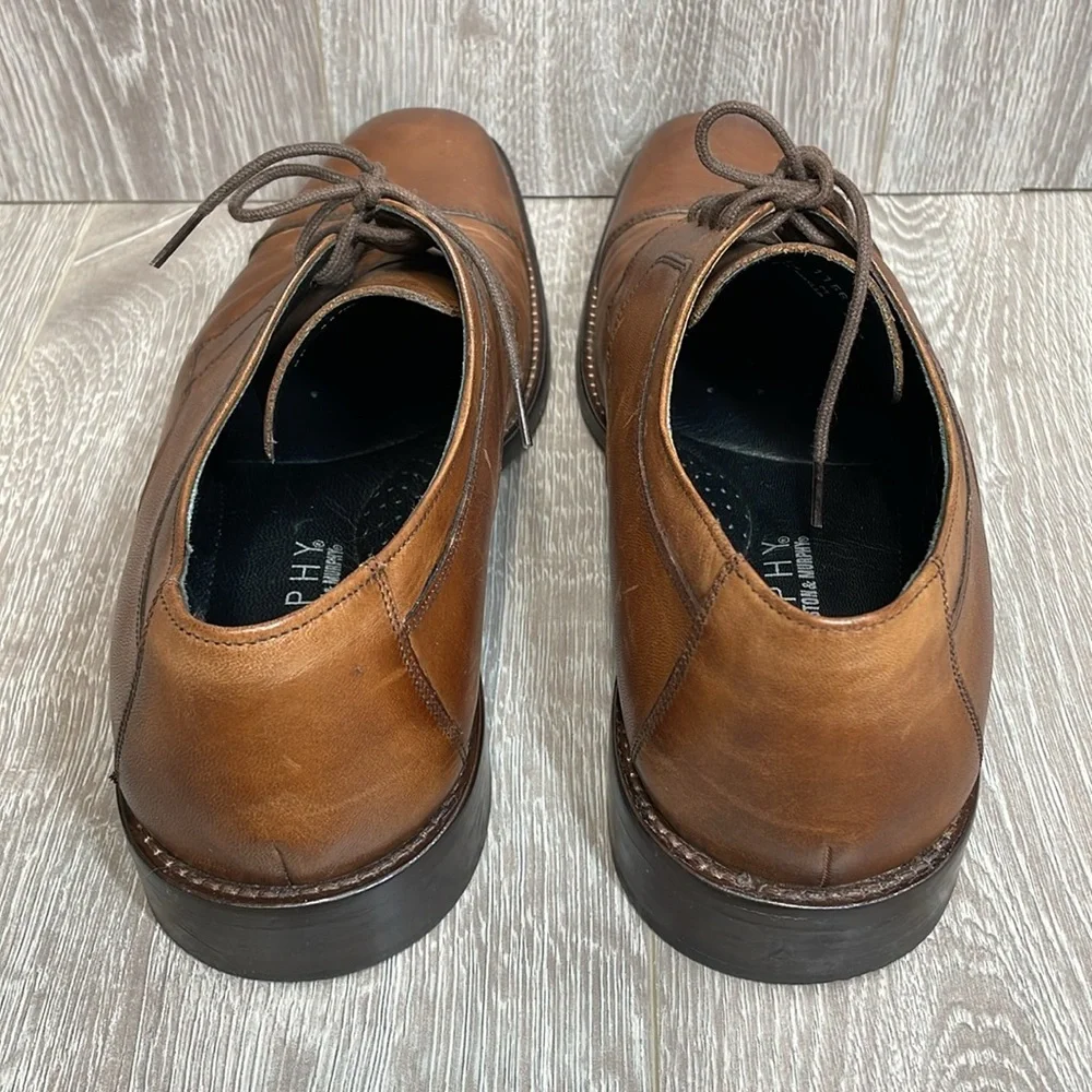 J. Murphy by Johnston & Murphy Leather Novick Cap Toe Lace Up Oxford Shoes 11.5M